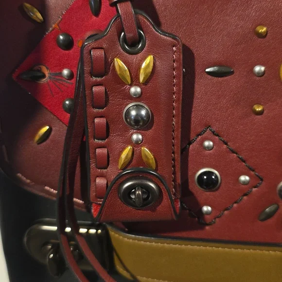 🌟👜 Coach 1941 Swagger Patchwork Prairie Rivets. Chain Crossbody Strap. - Picture 5 of 16